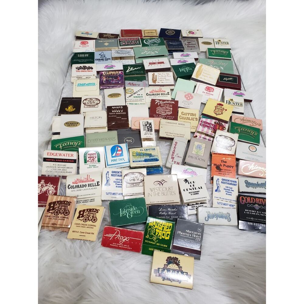 90 LOT Pin Up Art Vintage Cars Casino Matchbook Cover 1950s - 70s‎